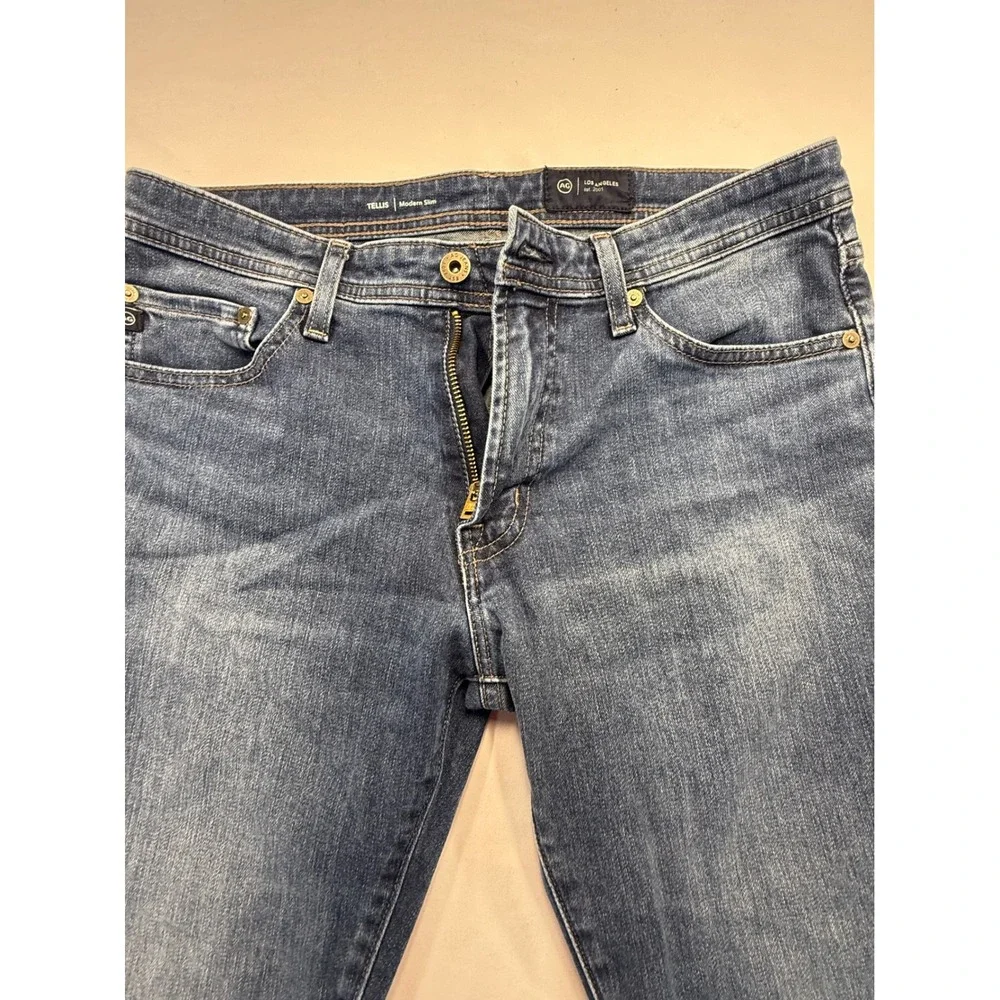AG Adriano Goldschmied Tellis Modern Slim Jeans Mens 31x32 Blue Stretch Denim